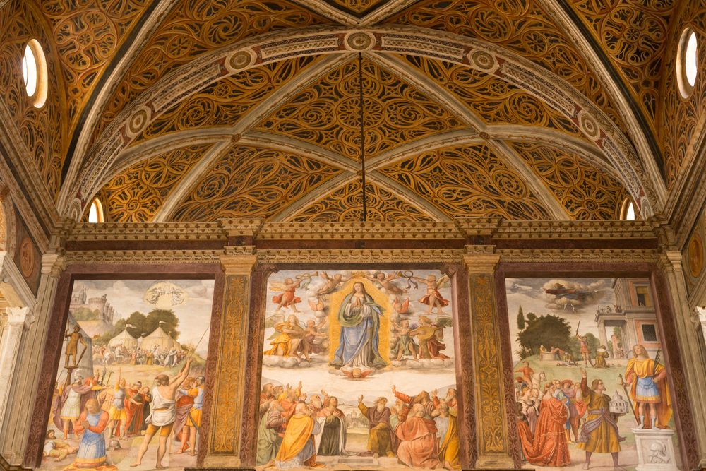 Afrescos no interior de San Maurizio al Monastero Maggiore em Milão
