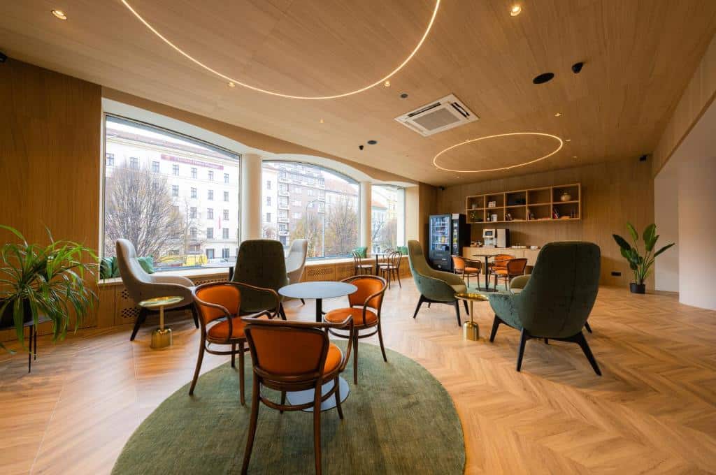 Área de descanso do hotel Beranek em Praga