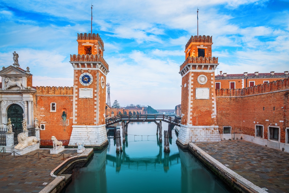 Entrada do Arsenale em Castello, em Veneza, de manhã