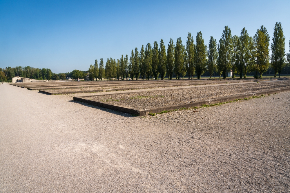 Os barracões do Memorial do Campo de Concentração de Dachau, perto de Munique