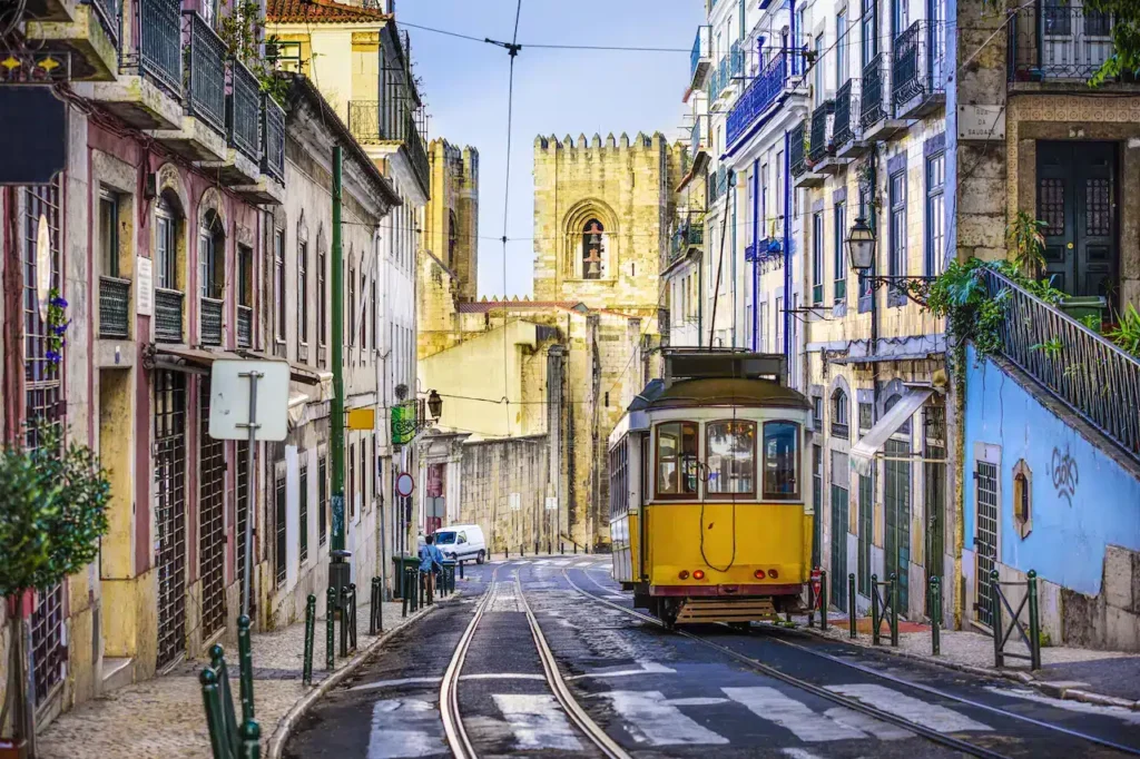 Bonde amarelo em Lisboa