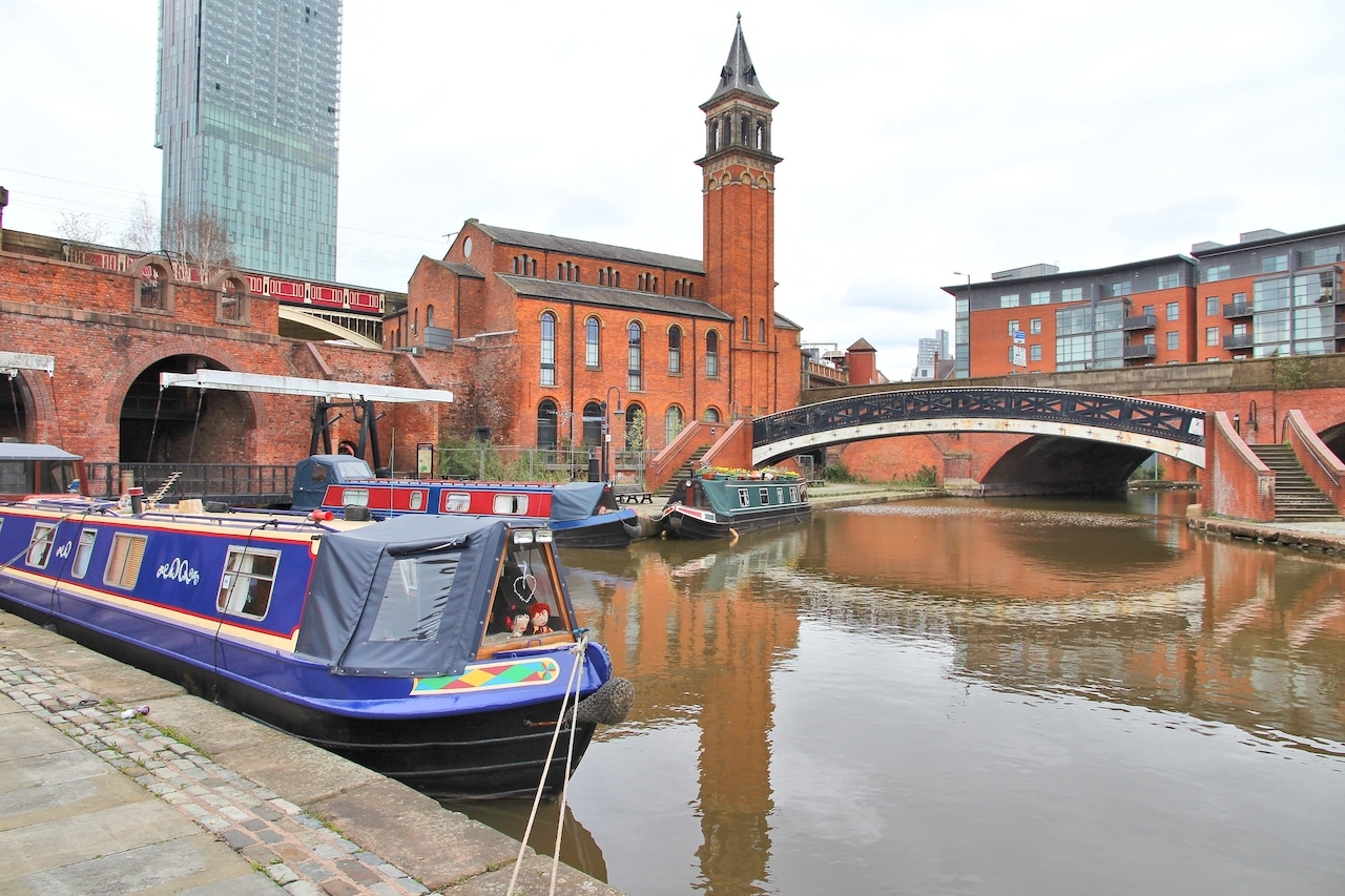 Castlefield e o canal em Manchester