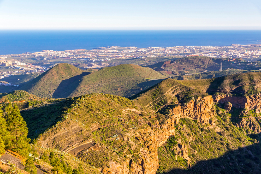 A cratera vulcânica Caldera de Bandama, em Gran Canaria