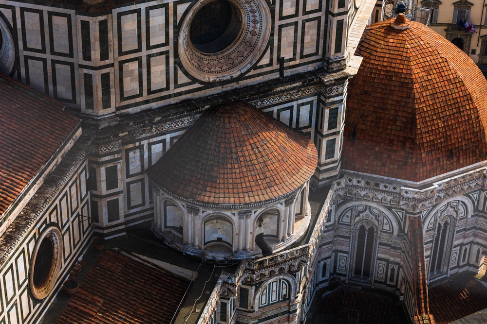 A cúpula de Brunelleschi na Catedral de Florença vista do alto