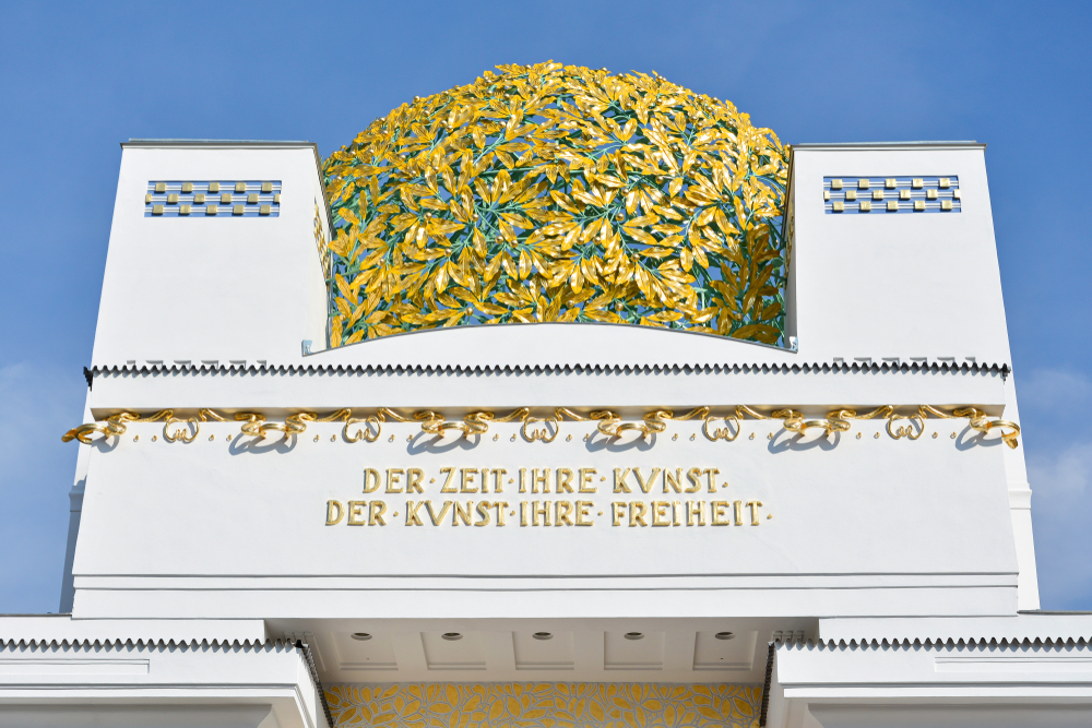 A cúpula dourada do prédio da Secession em Viena
