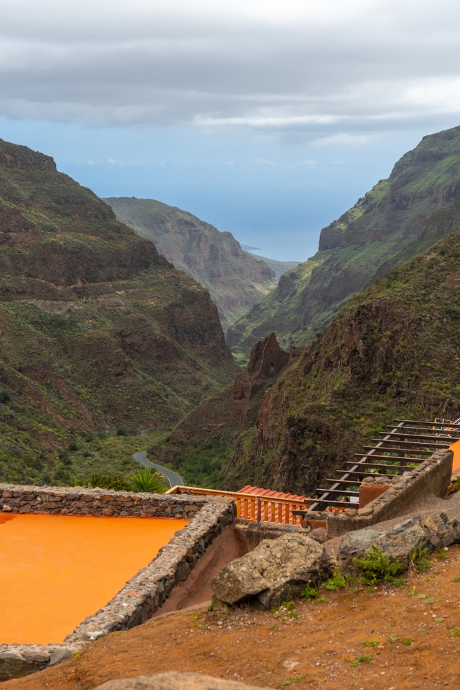 Vista do desfiladeiro Barranco de Guayadeque, em Gran Canaria