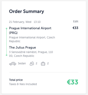 Do aeroporto de Praga até a cidade com transfer particular