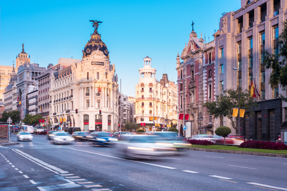 O Edifício Metrópolis na Gran Vía, em Madri