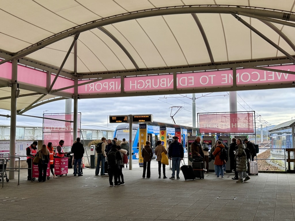 Estação de bonde do aeroporto de Edimburgo