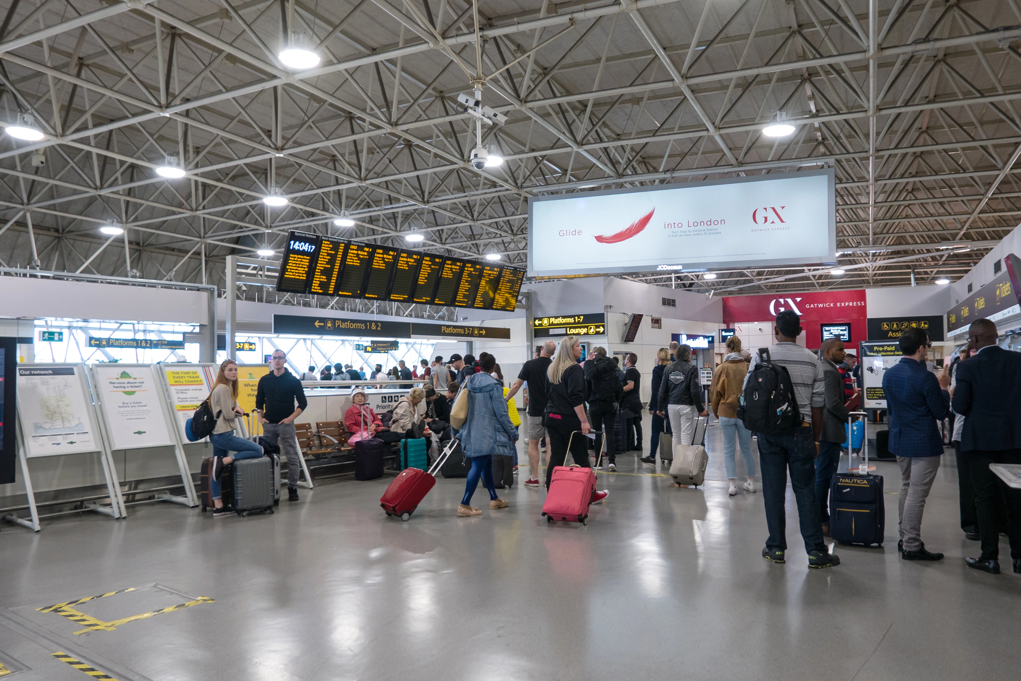 A estação de trem do aeroporto de Gatwick