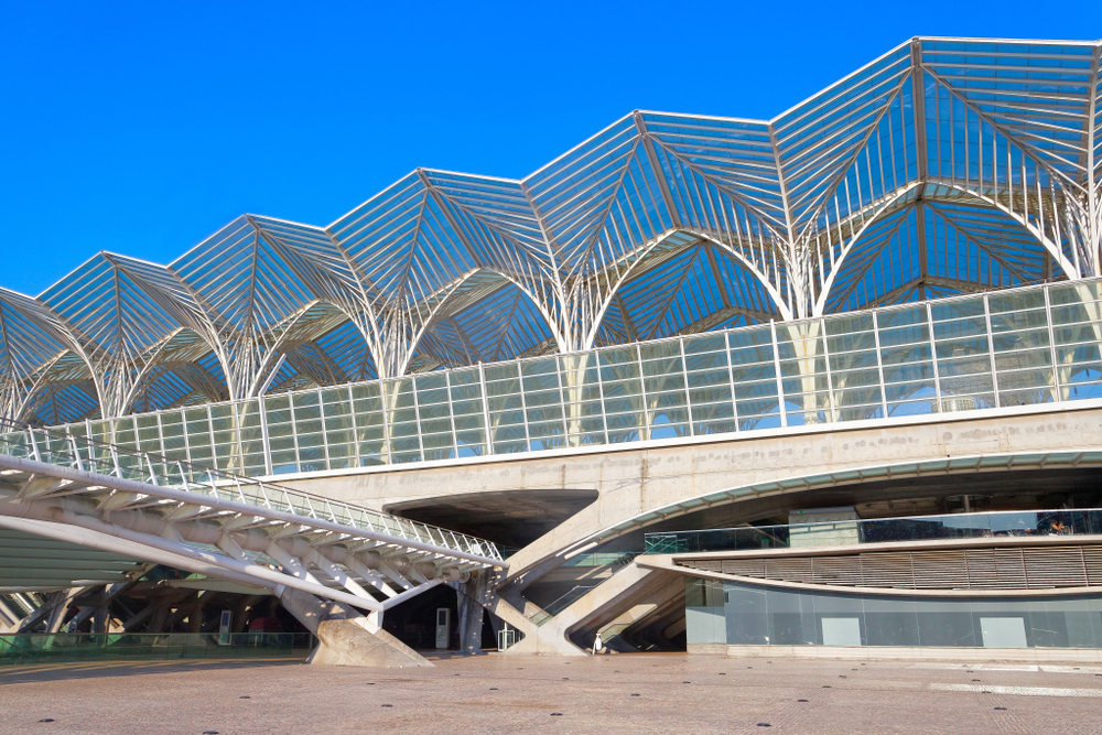 Estação ferroviária Gare do Oriente em Lisboa