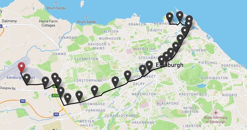 Estações de bonde de Edimburgo