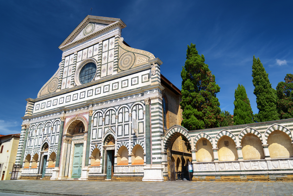 A fachada de mármore de Santa Maria Novella, em Florença