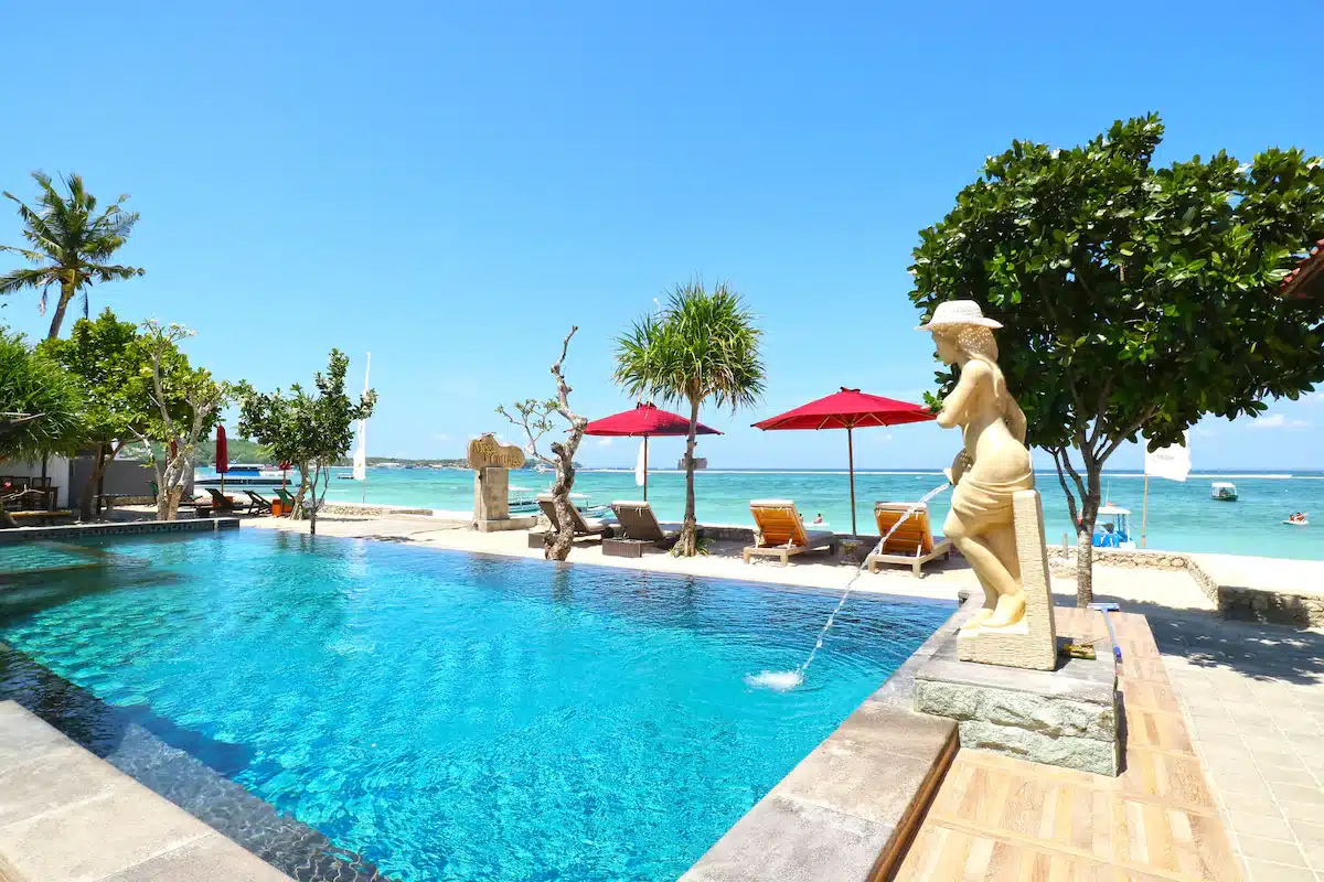 Hospedagem barata na praia em Nusa Lembongan