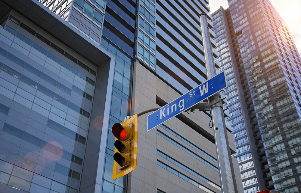 King Street no Entertainment District de Toronto