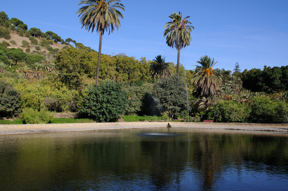 O lago do Jardim Botânico La Concepción, em Málaga