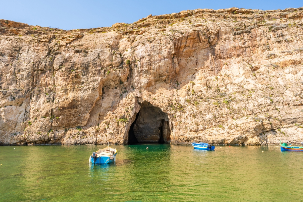 A lagoa Inland Sea em Dwejra, Gozo