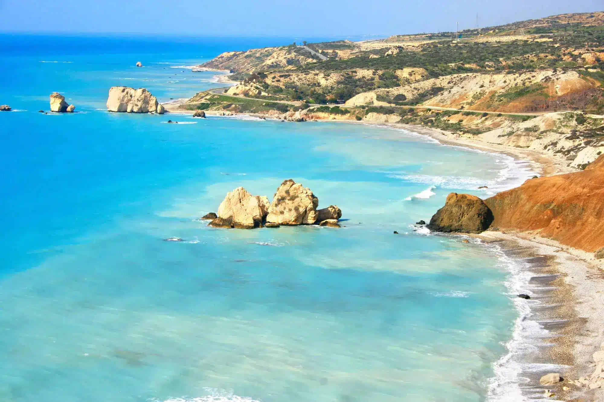 Local de nascimento de Afrodite na região de Pafos, em Chipre
