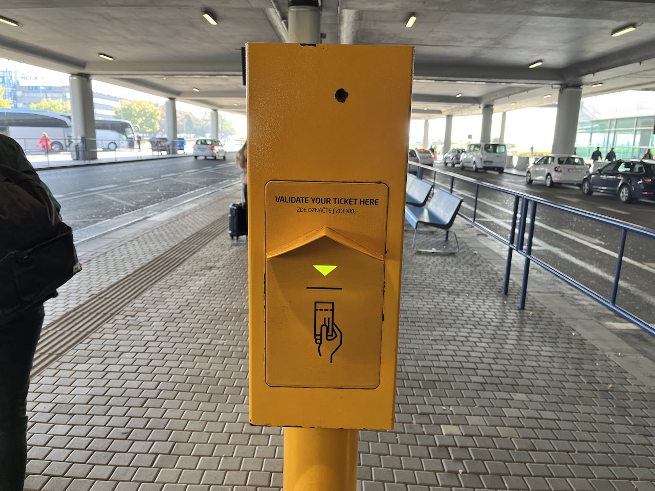 máquina para validar a passagem