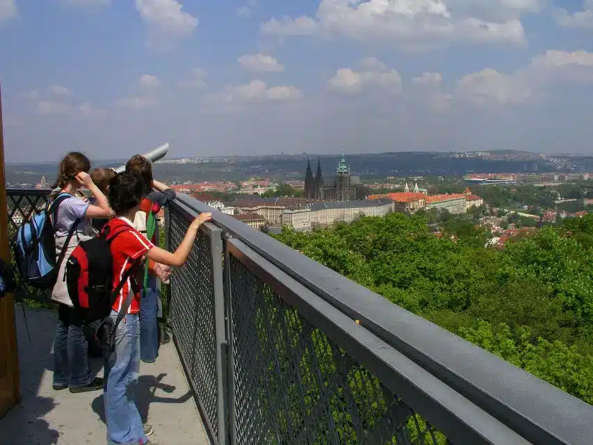 melhor vista de praga, da Torre de Petřín