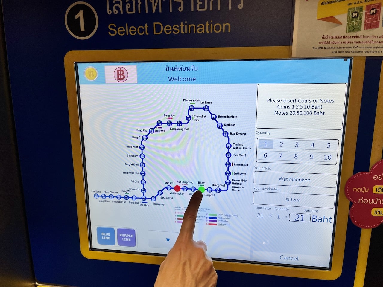 Metrô em Chinatown, Bangkok
