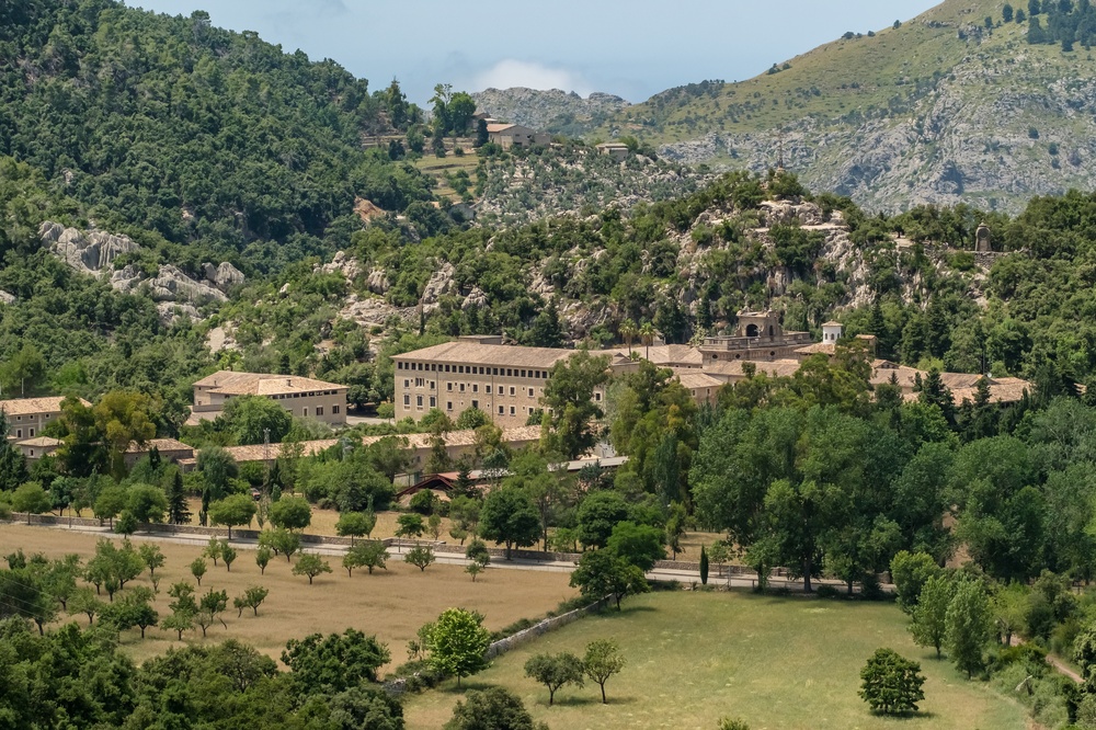 O mosteiro do Santuari de Lluc na Serra de Tramuntana