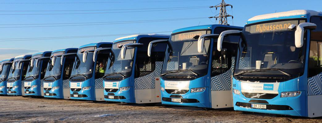 O ônibus do aeroporto em Oslo