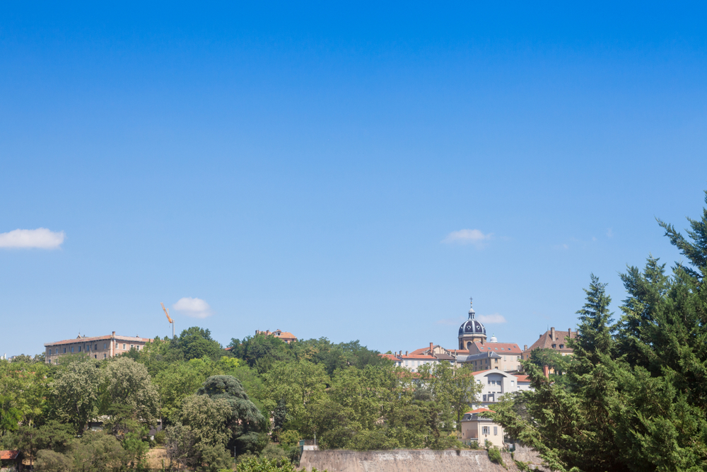 Panorama da colina de Croix-Rousse em Lyon