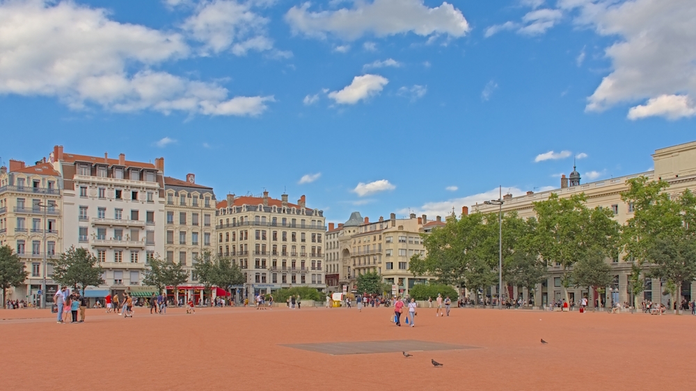 Place Bellecour na Presqu'île, em Lyon