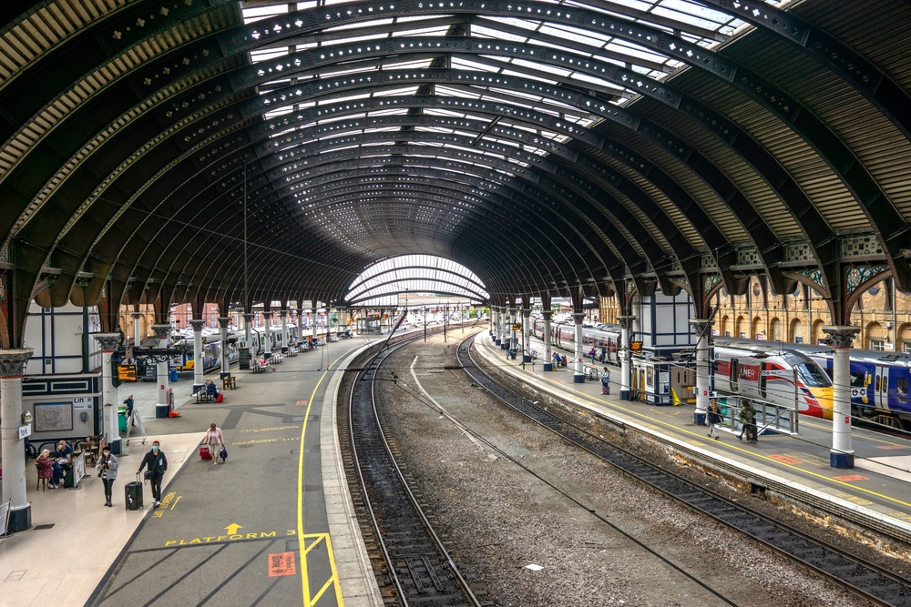 A plataforma da York Station