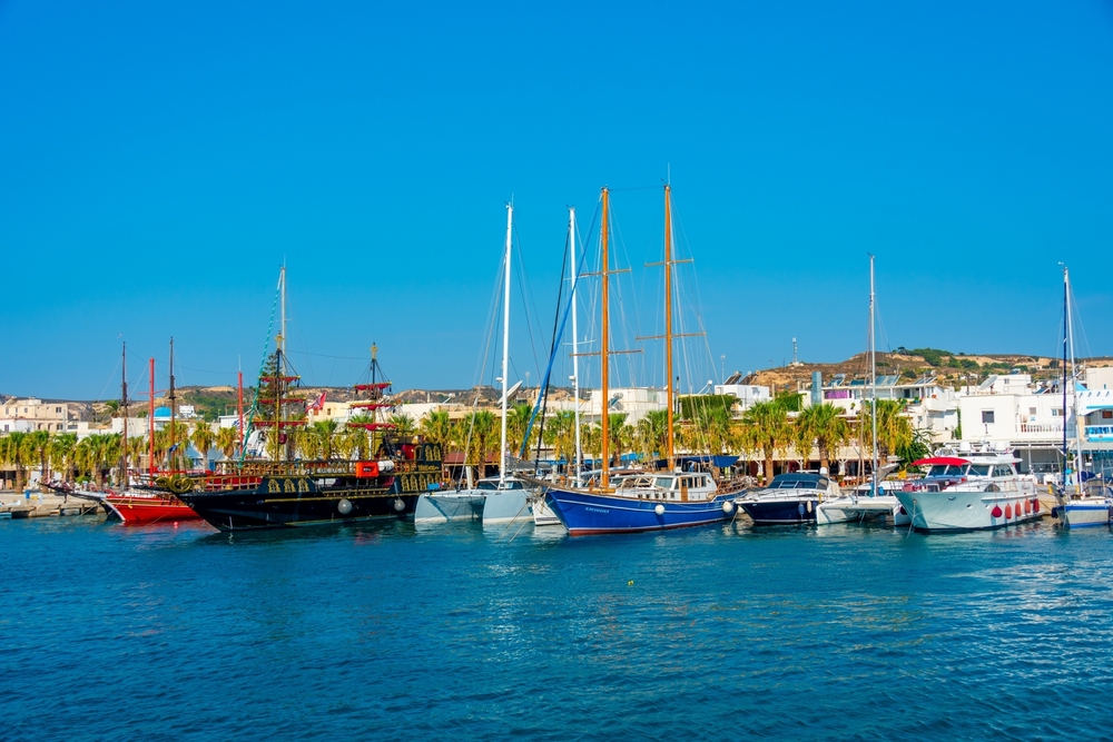 O porto de Kardamena, em Kos