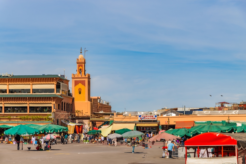Praça Jemaa el-Fna na medina de Marrakech