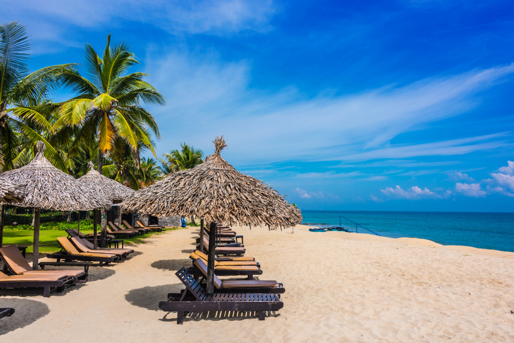 A praia de areia de Cua Dai, perto de Hoi An