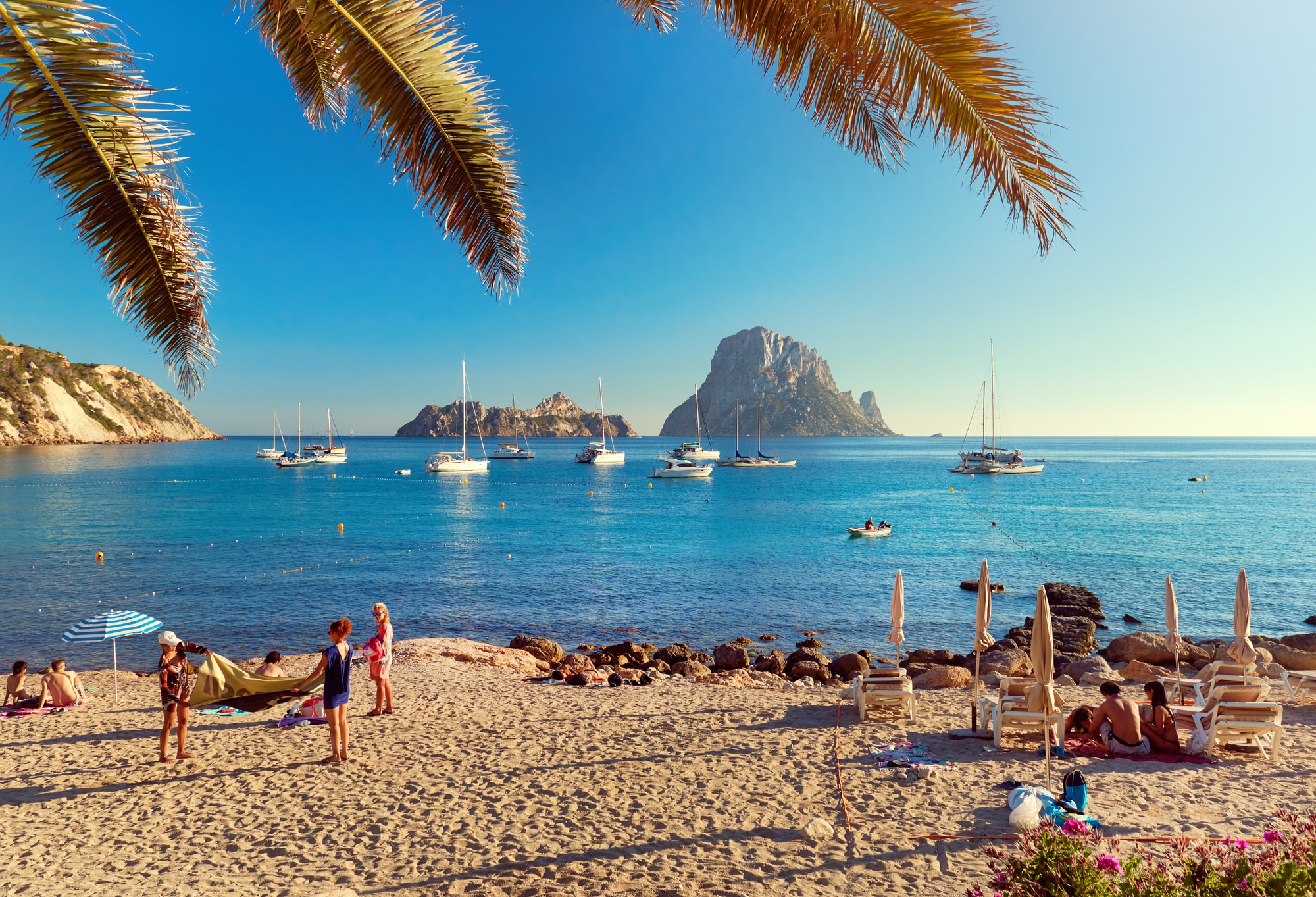 Praia de Cala d'Hort em Ibiza