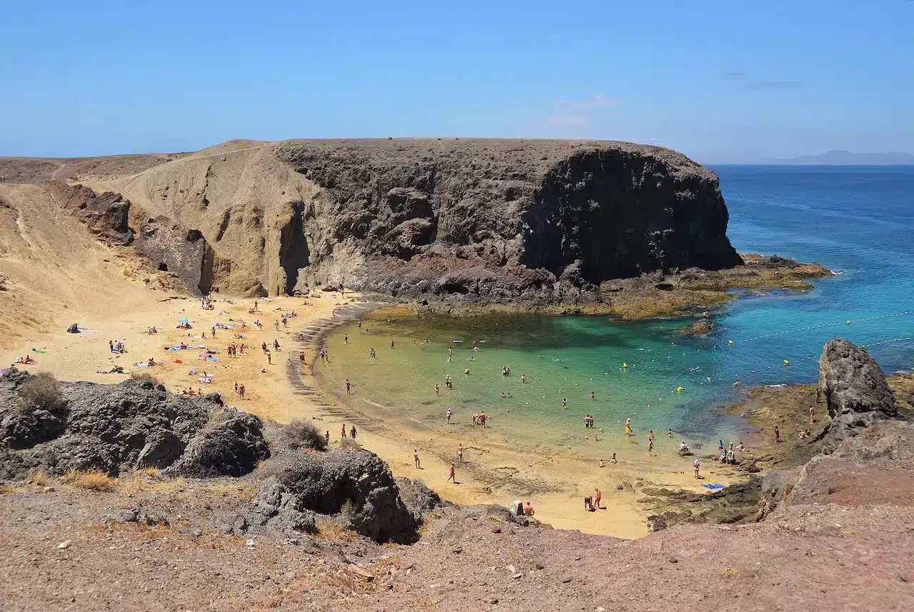 Praia de Papagayo em Lanzarote