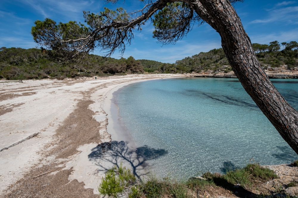 A praia de s'Amarador no Parque Natural de Mondragó, em Maiorca