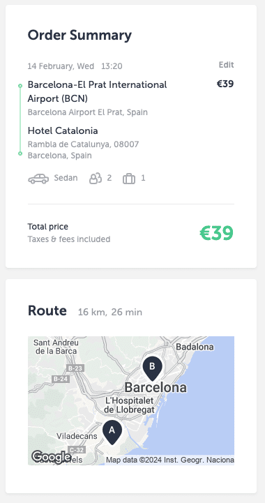 Preço do táxi do aeroporto de Barcelona até a cidade