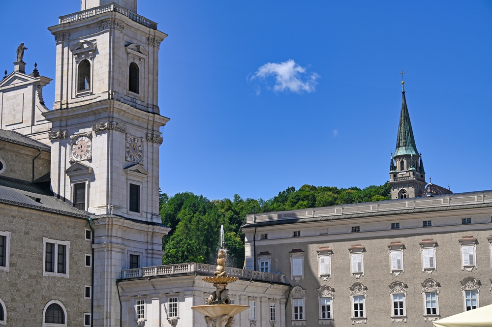 Residenzplatz na Cidade Antiga de Salzburgo