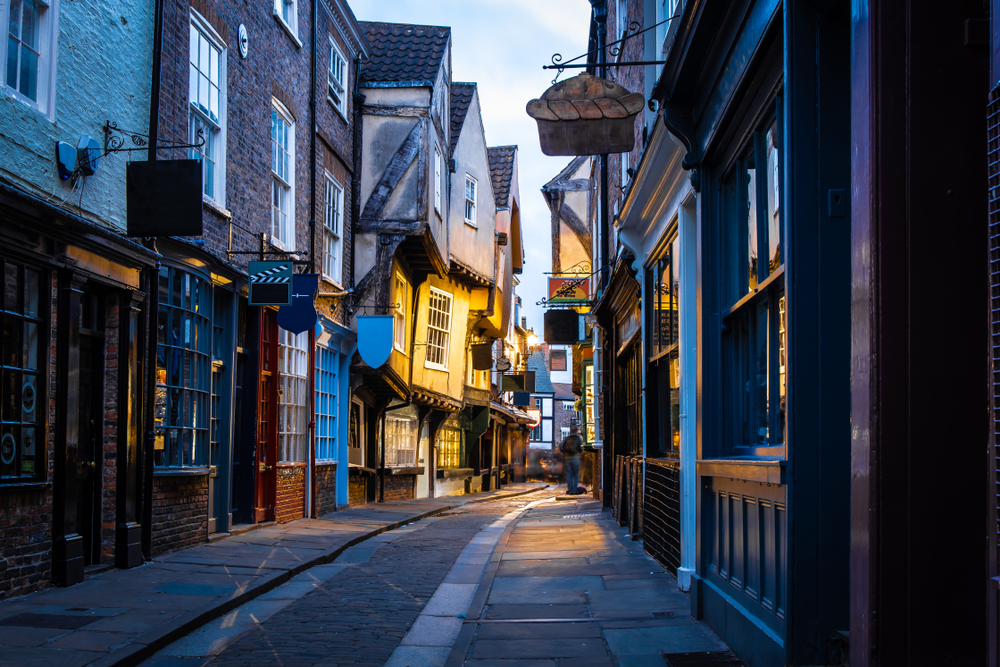 A rua medieval The Shambles, em York