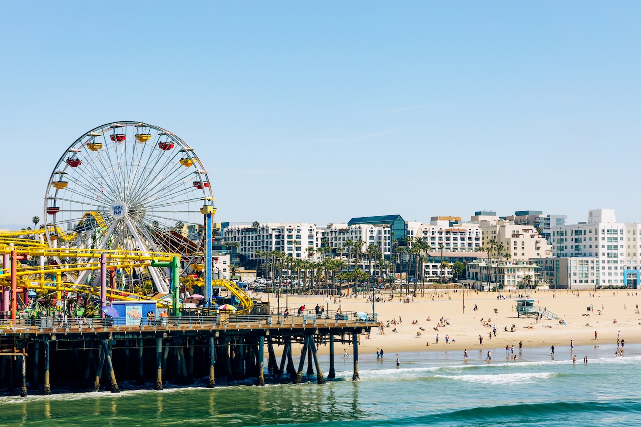 Santa Monica Pier, uma das atrações mais famosas da região