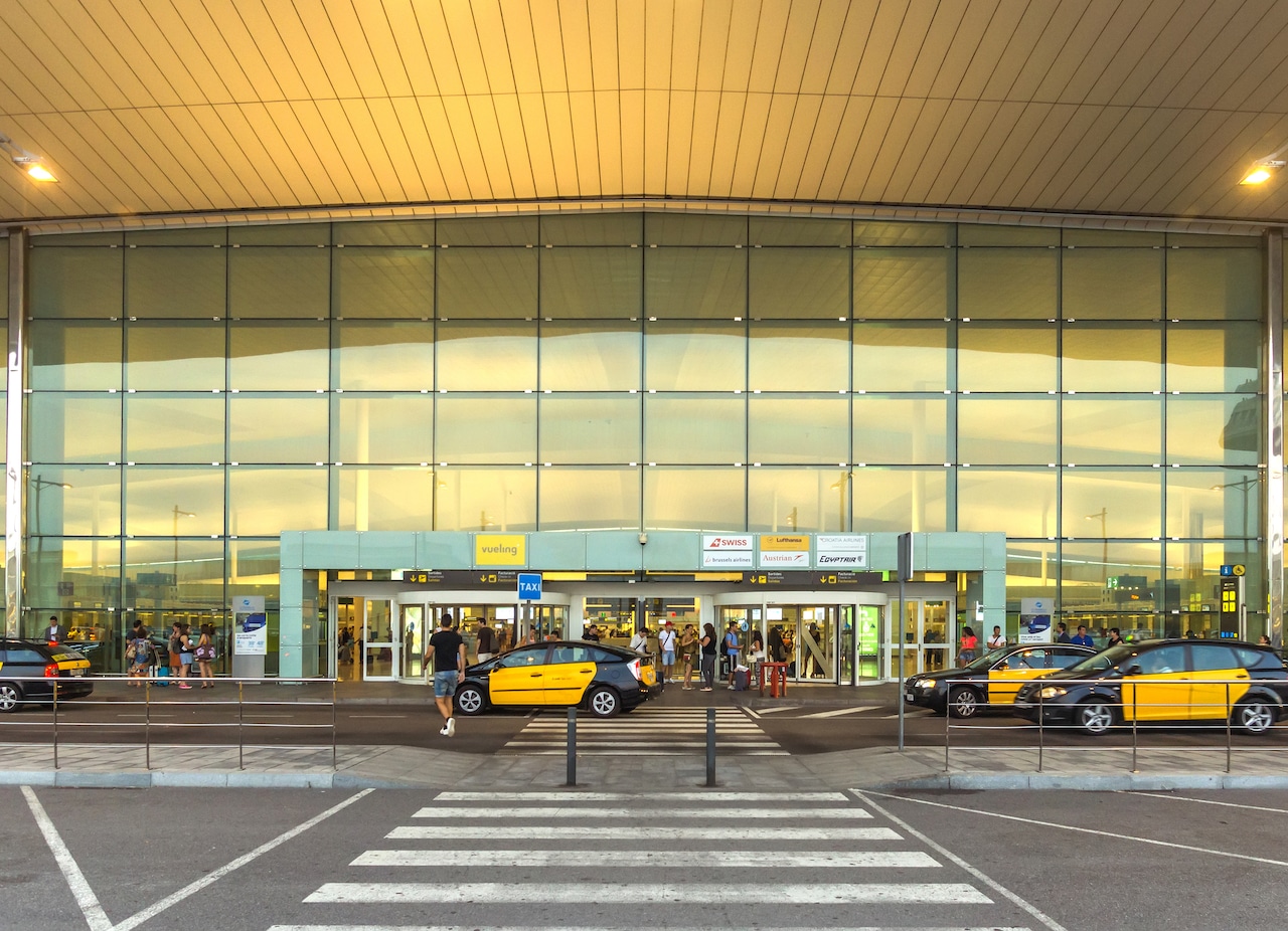 Táxis no aeroporto de Barcelona