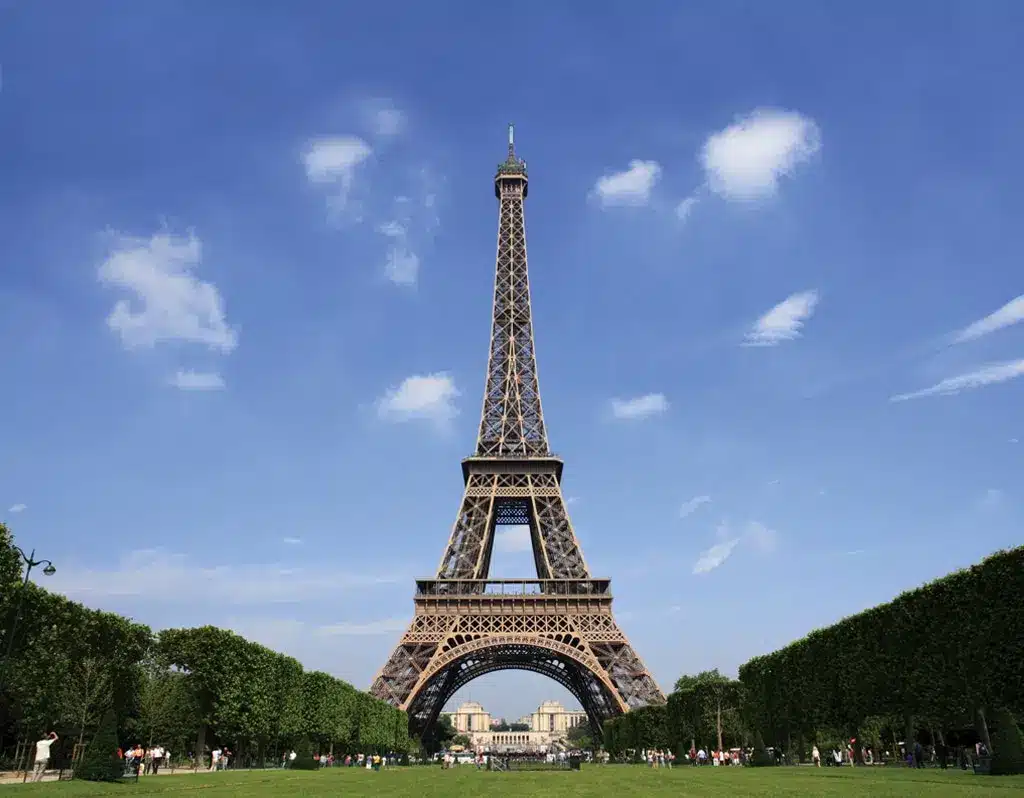 torre eiffel vista do parque