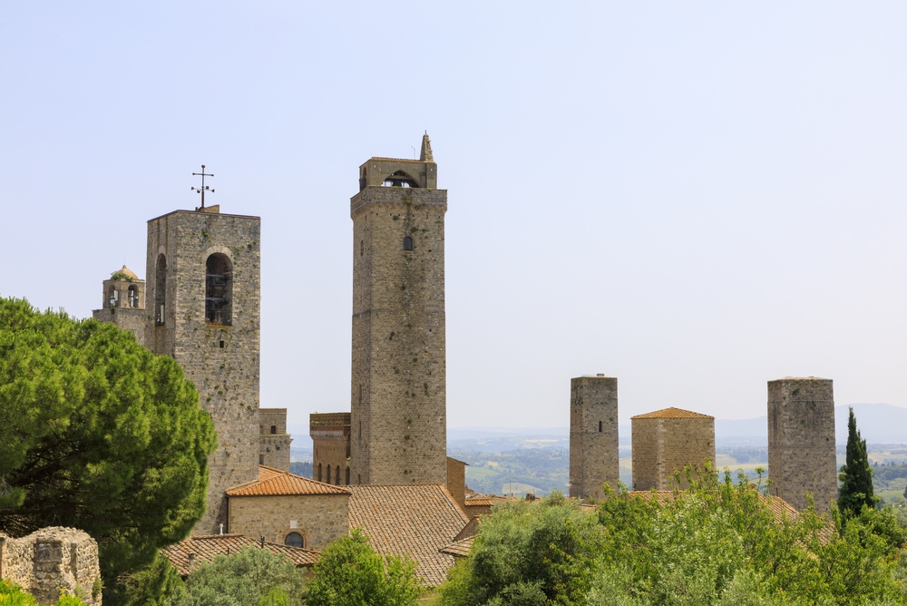 As torres medievais de San Gimignano