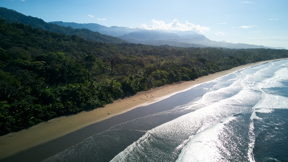 Vista aérea de Playa Hermosa, em Guanacaste