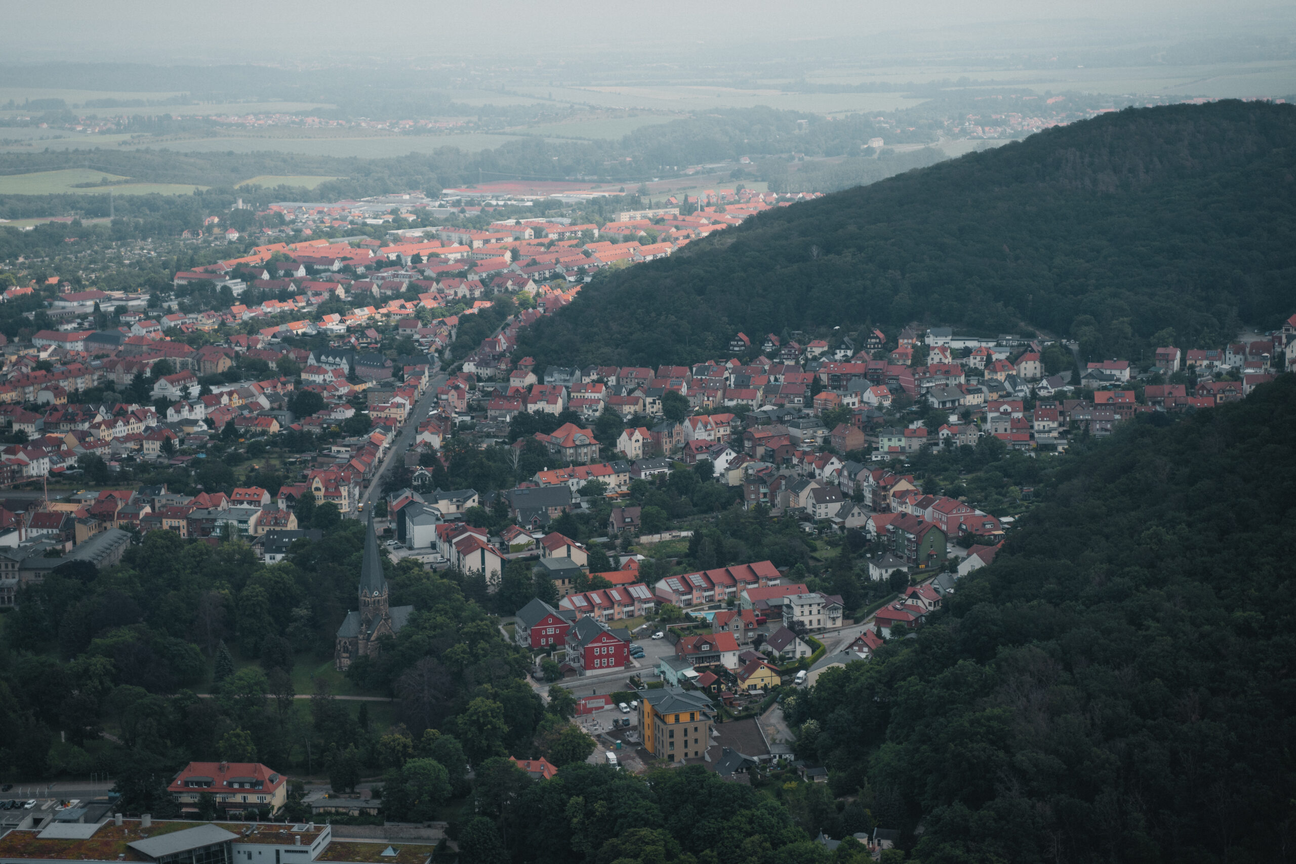 Vista aérea de Thale, no Harz