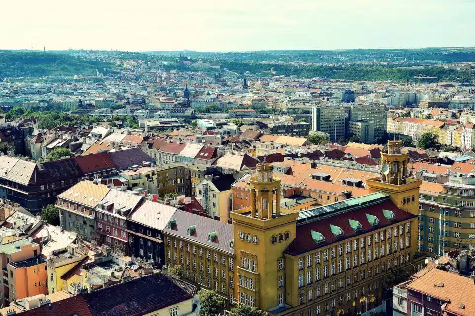 vista da torre de tv de žižkov