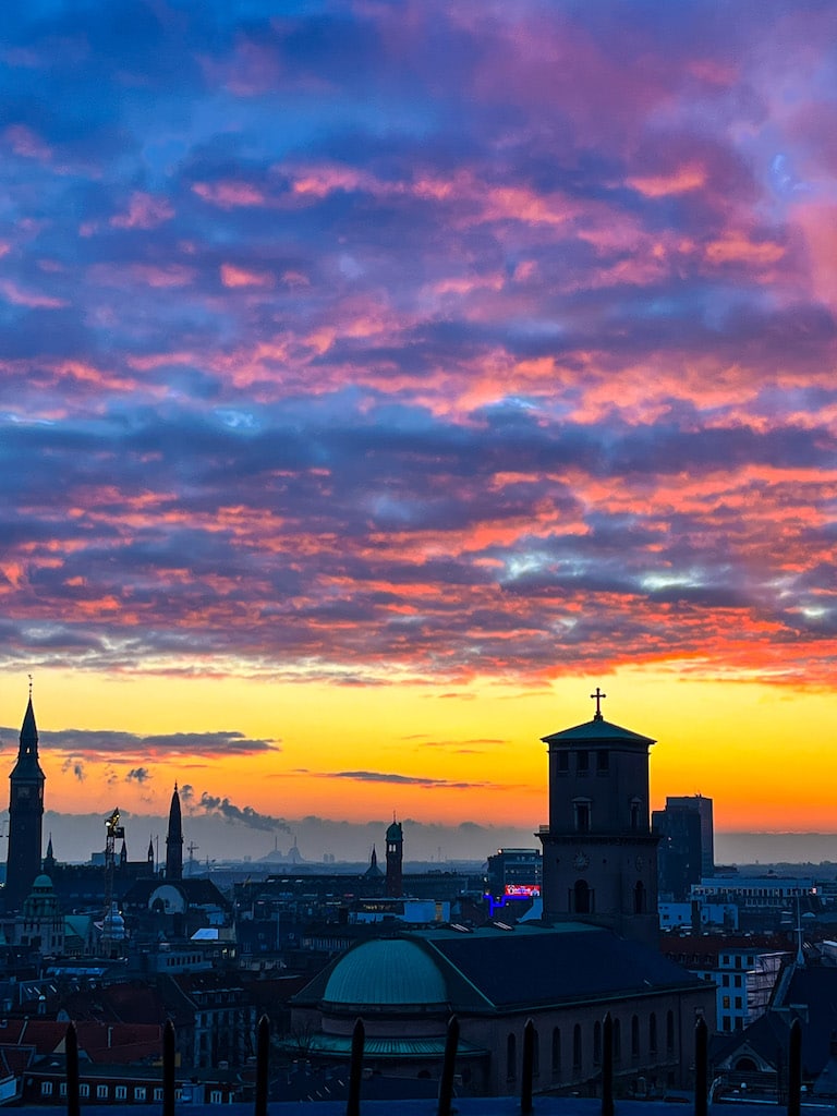 vista de copenhague a partir da torre redonda