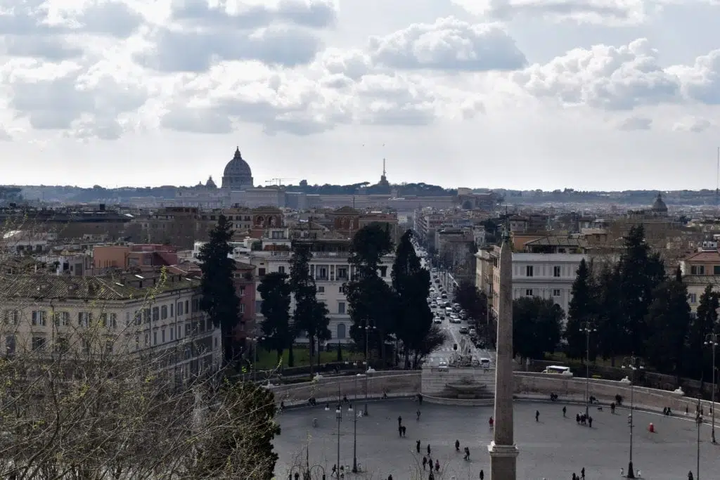 vista de Roma a partir da Villa Borghese