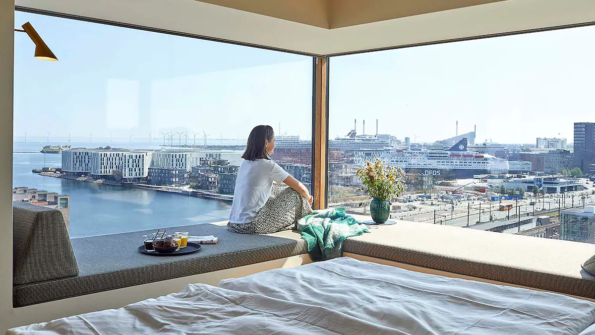 vista do quarto no Charlottehaven, Østerbro