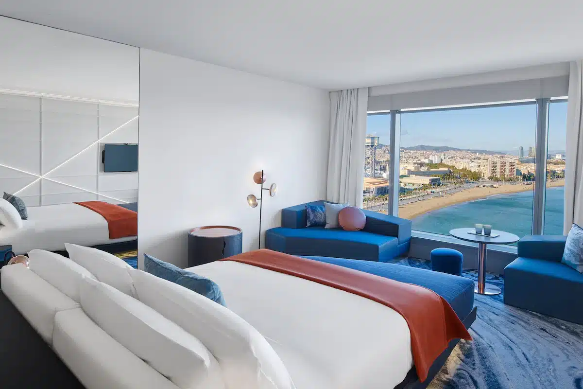 W Hotel, quarto com vista para a praia